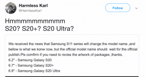 Samsung Galaxy S11 to Become s20